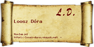 Loosz Dóra névjegykártya